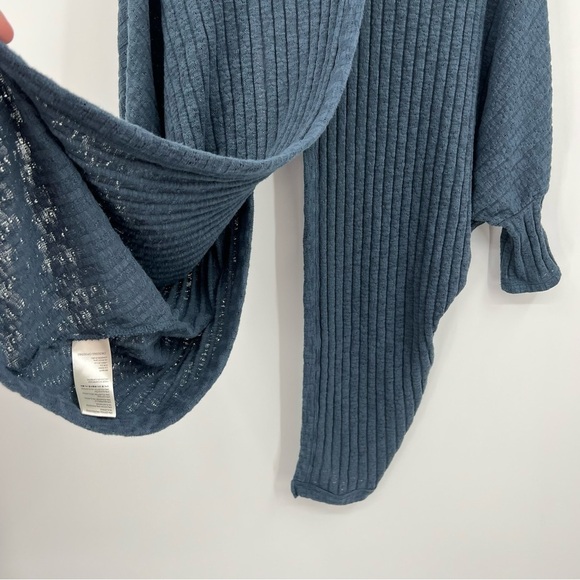 Anthropologie Lettie Tulip-Back Split Cardigan Blue Gray SP/MP - Picture 10 of 10